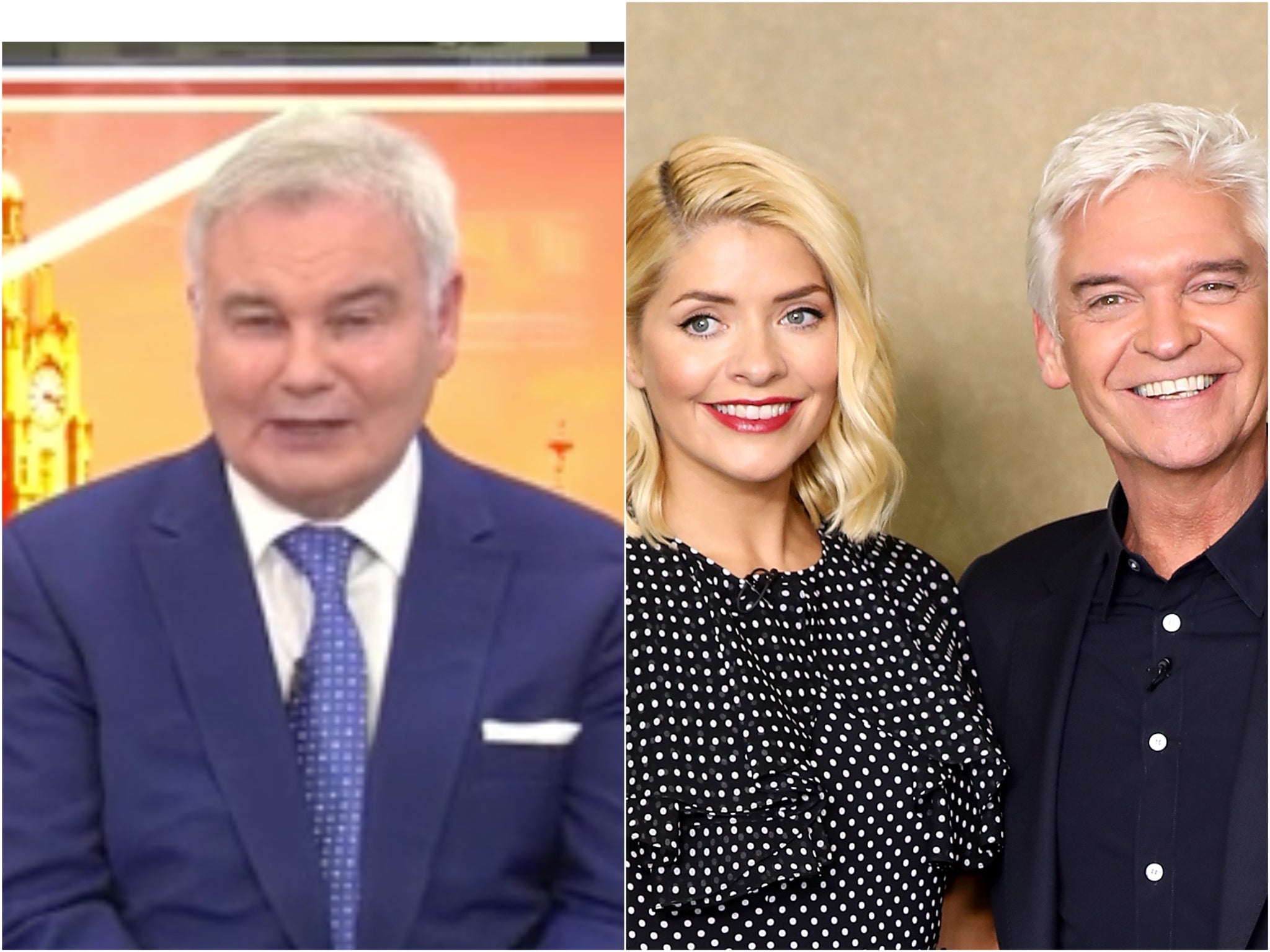 (Left to right) Eamonn Holmes, Phillip Schofield and Holly Willoughby