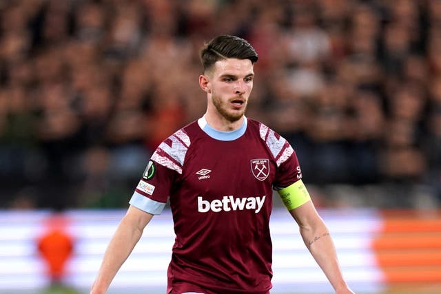 Arsenal could make a big-money swoop for Declan Rice (Mike Egerton/PA)