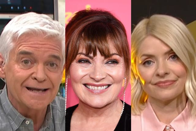 <p>Phil Schofield, Lorraine Kelly and Holly Willoughby</p>
