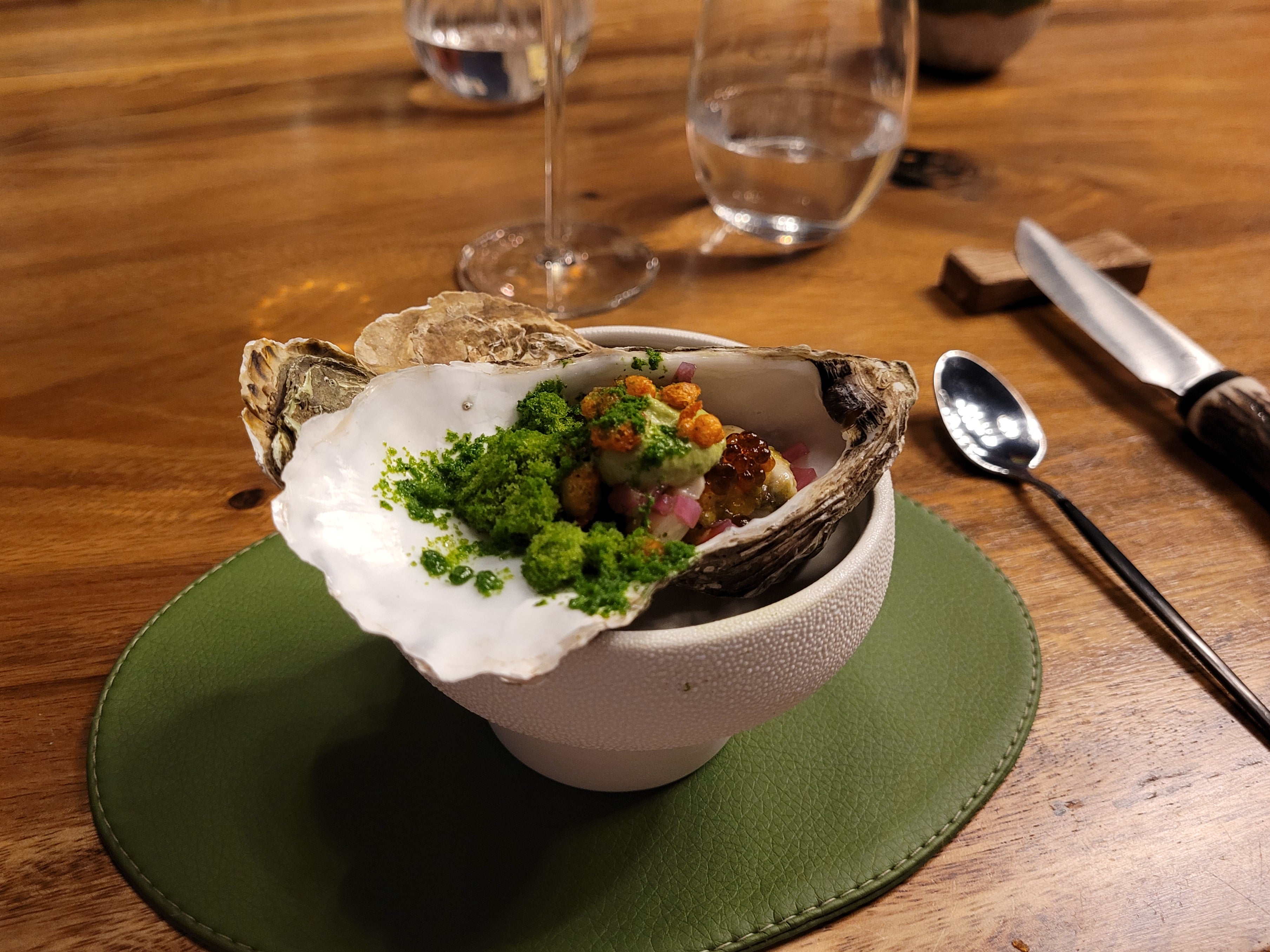 <p>From the tasting menu at Saint-Omer’s Restaurant Bacôve</p>