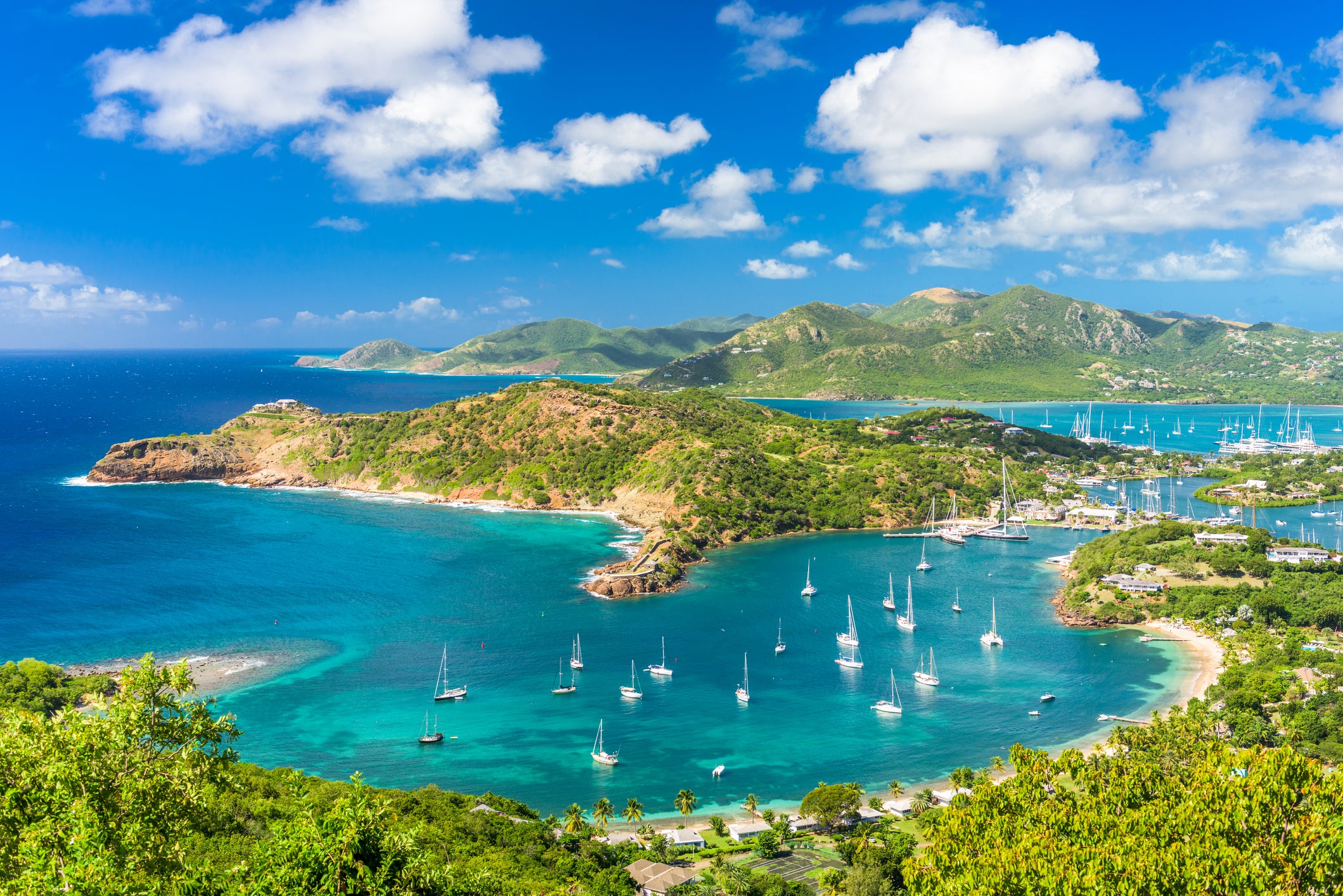 Antigua tempts with white sand beaches and warm blue waters