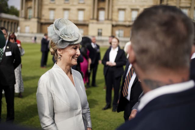 The Duchess of Edinburgh attends the Not Forgotten Association annual garden party (Jordan Pettitt/PA)