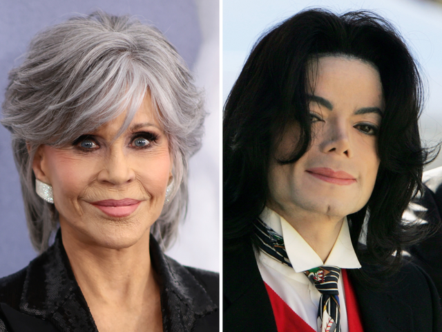 <p>Jane Fonda and Michael Jackson</p>