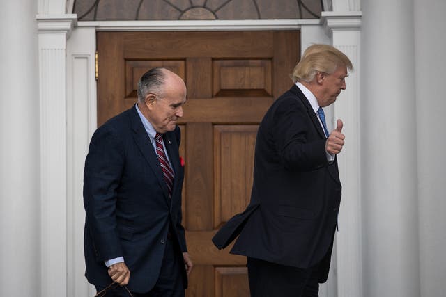 <p>Rudy Giuliani and Donald Trump</p>