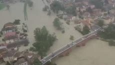 Aerial footage shows extent of devastating floods in northern Italy