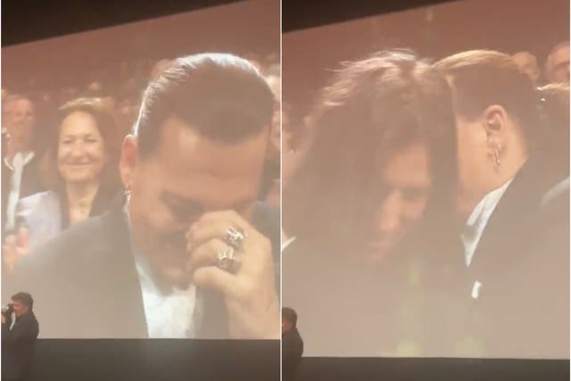 Johnny Depp y Maiwenn en Cannes