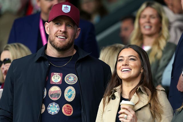 JJ and Kealia Watt became Burnley shareholders in May (Martin Rickett/PA)