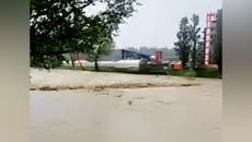 Flood waters rage outside Imola Grand Prix circuit as F1 race cancelled