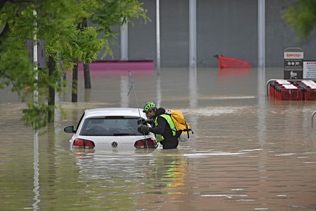 <p>Heavy rains have caused major floodings in central Italy</p>