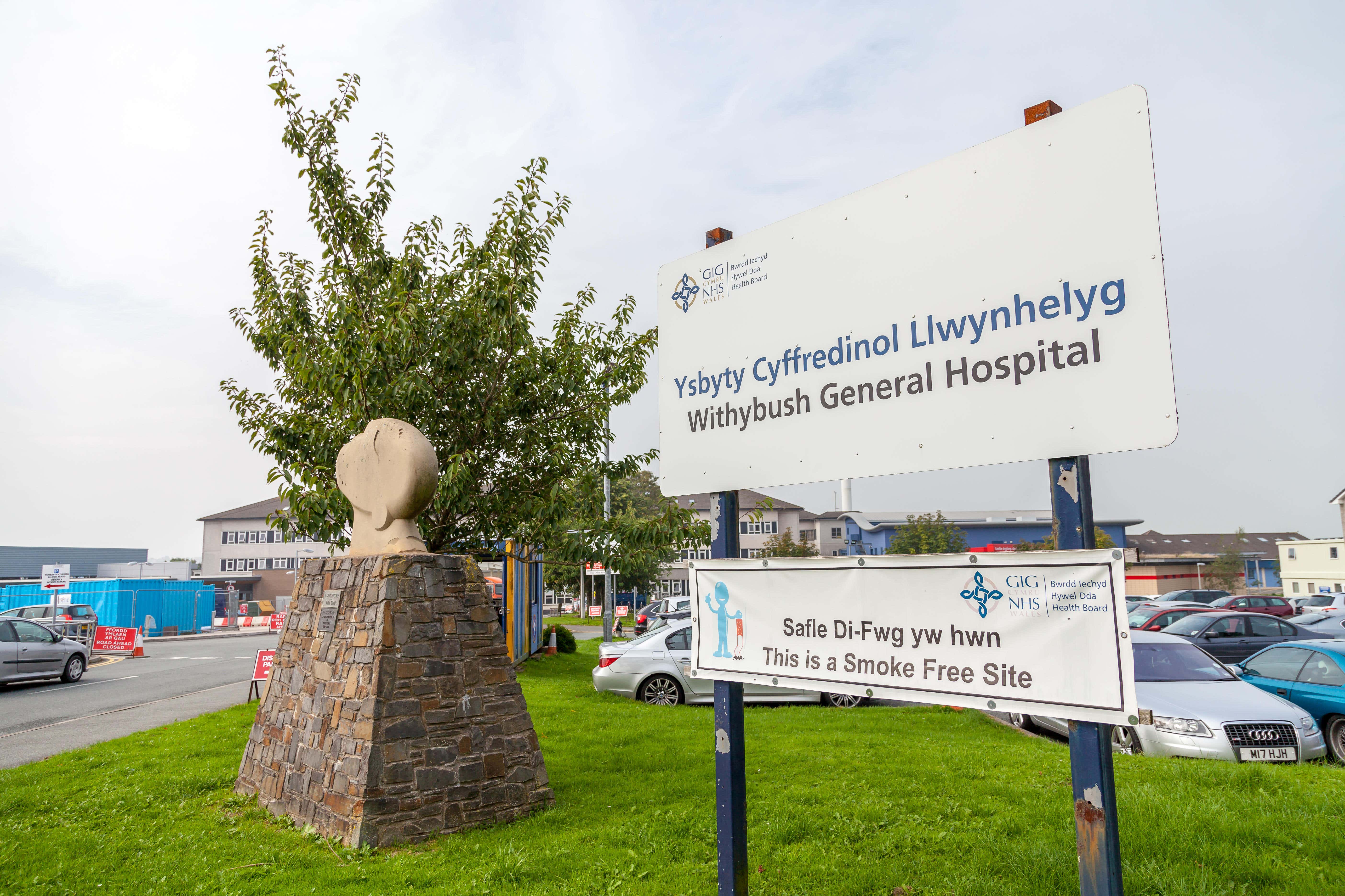 A baby girl has died after being hit by a car at Withybush Hospital in Pembrokeshire