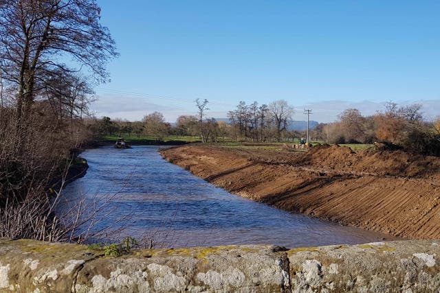 The aftermath of the damage in Kingsland (Environment Agency/PA)