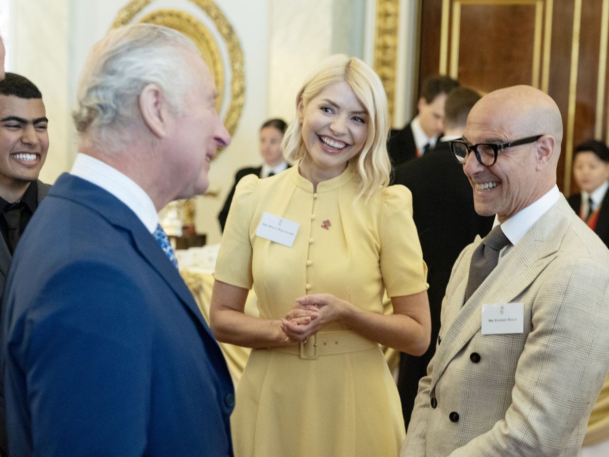 Holly Willoughby and Stanley Tucci meet King at Prince's Trust Awards | The Independent