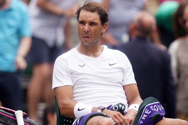 <p>Rafael Nadal suffered a hip injury at the Australian Open (Adam Davy/PA)</p>