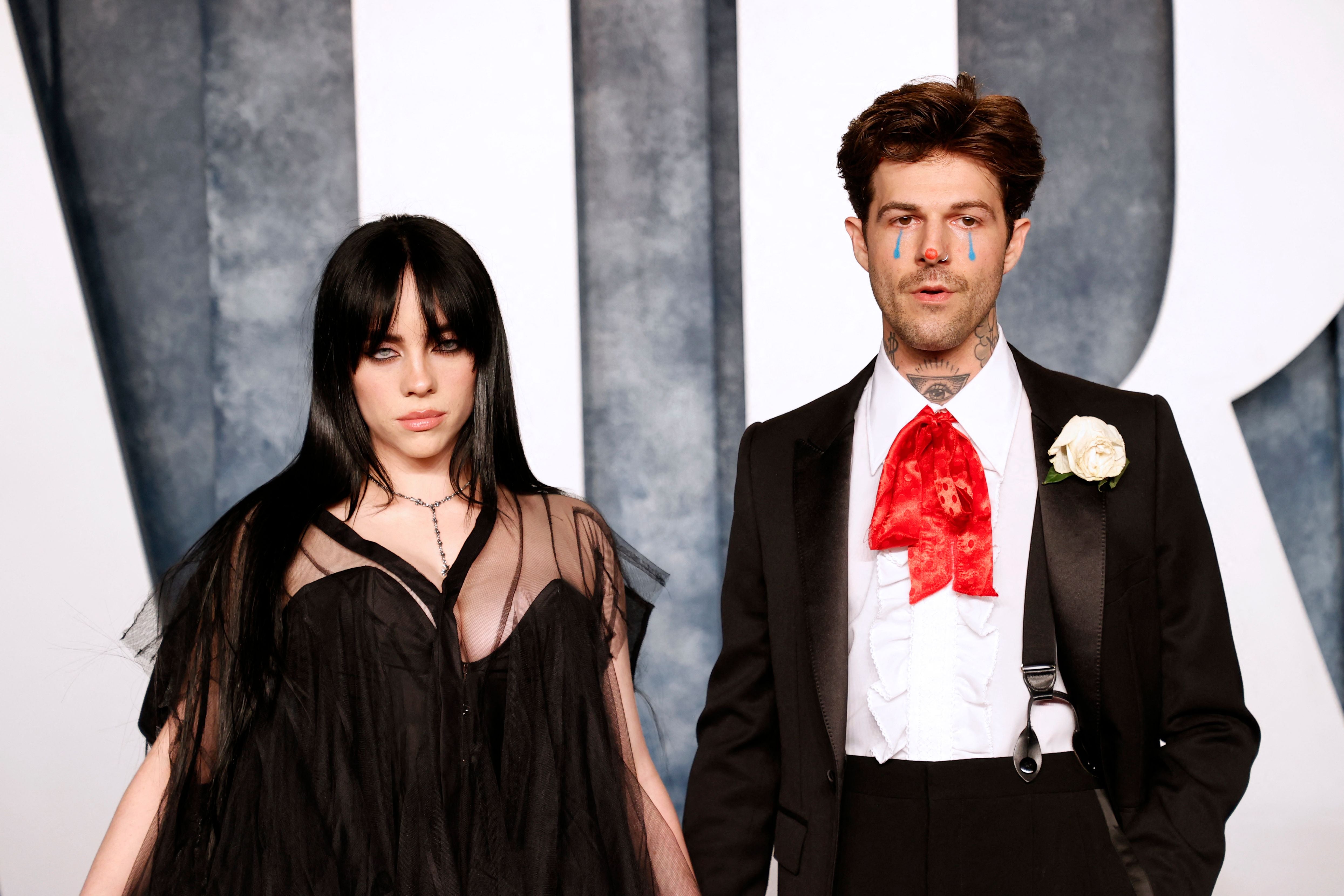 Billie Eilish and Jesse Rutherford attend Vanity Fair Oscars Party in March 2023