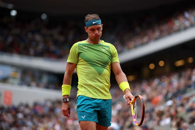 <p>Rafael Nadal was forced to miss the French Open due to injury </p>