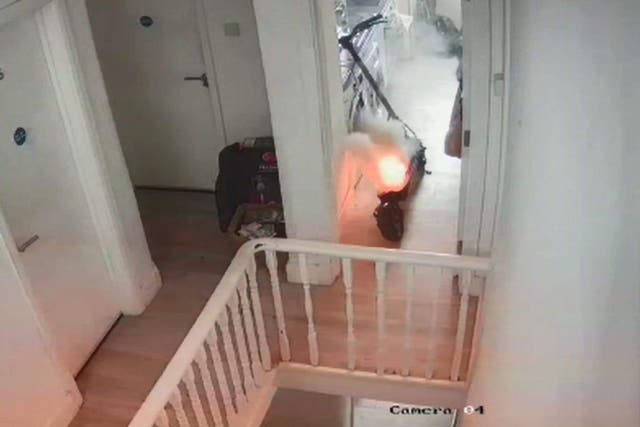 <p>Dramatic footage of an e-scooter explosion in a kitchen has been released to highlight the risks around charging batteries</p>
