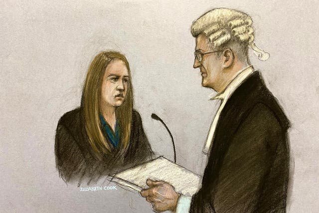 Lucy Letby has denied murdering seven babies (Elizabeth Cook/PA)