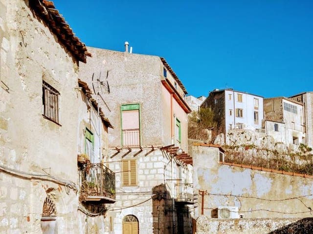 <p>Traditional homes in Mussomeli, Sicily </p>