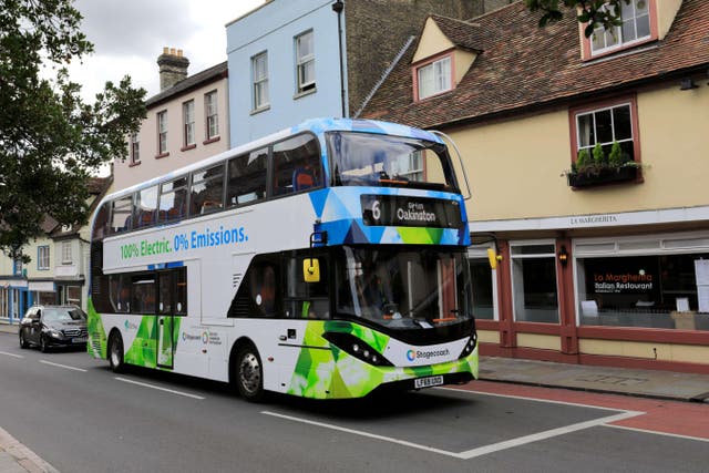 Only 87 zero-emission buses are in use in England outside London, figures show (Dave Porter/Alamy/PA)