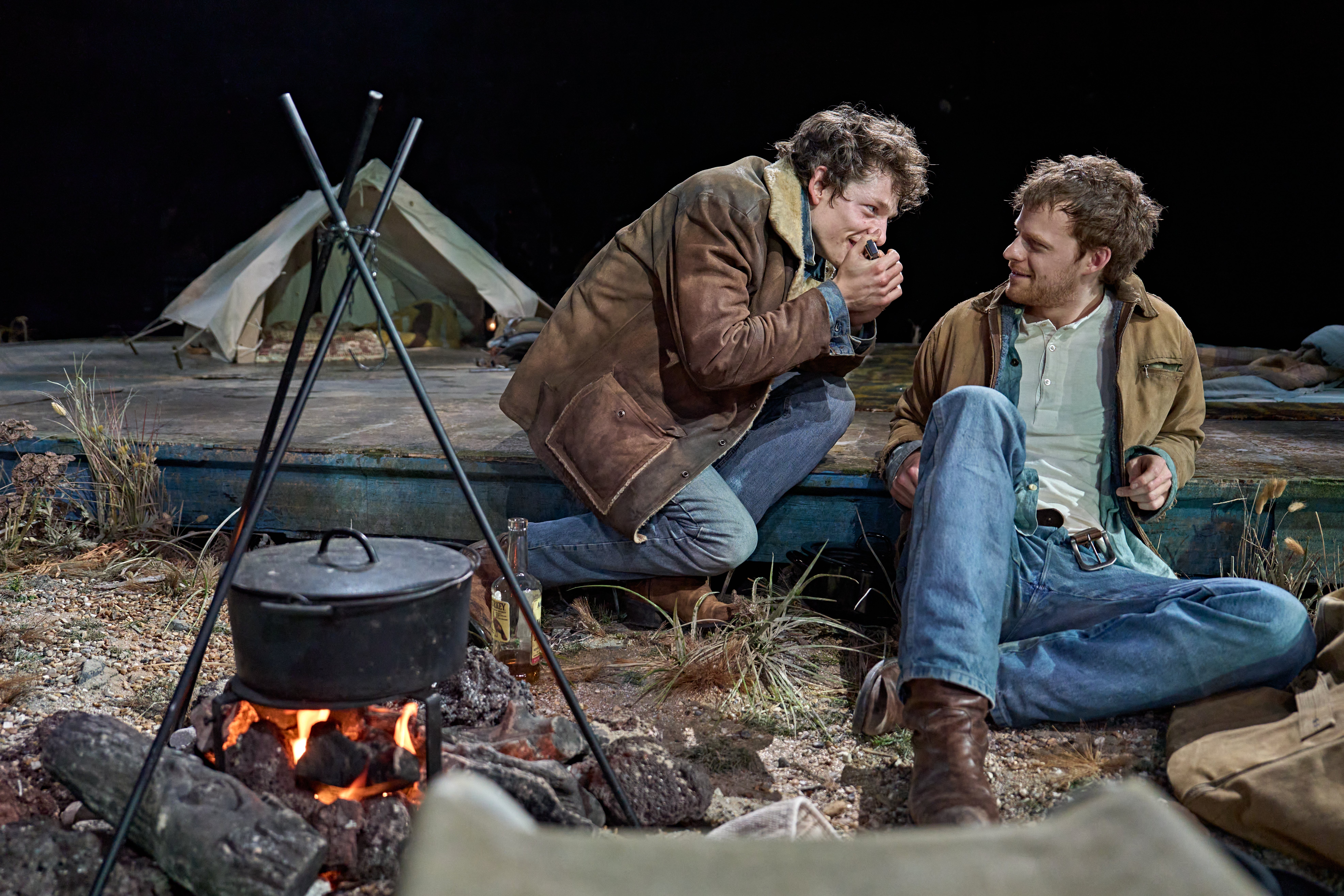 Faist (left) and Hedges in ‘Brokeback Mountain'