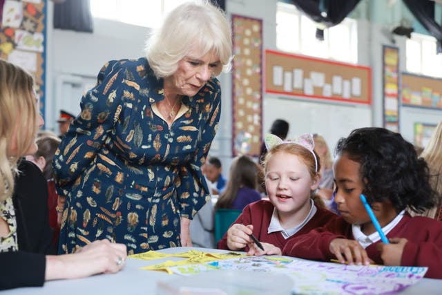 Queen Camilla launches the coronation libraries initiative (Chris Jackson/PA)