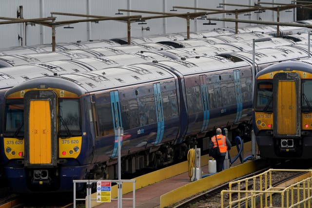 The strike will see 20,000 railway workers take action (Gareth Fuller/PA)