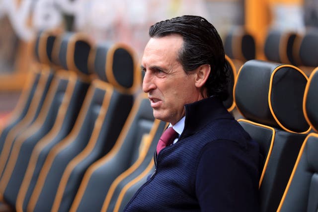 Villa boss Unai Emery has been nominated for Premier League manager of the season (Bradley Collyer/PA)