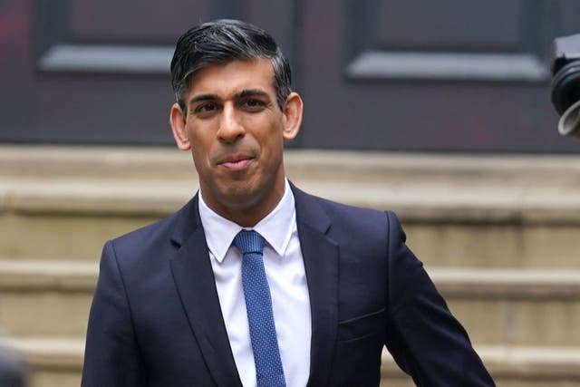 Prime Minister Rishi Sunak said he was confident he would remain in No 10 after the UK went to the polls (Stefan Rousseau/PA)