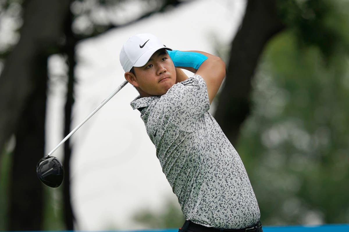 Tom Kim emerges muddy in failed and viral bid to retrieve ball at PGA Championship