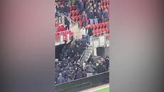 Watch the moment AZ Alkmaar fans invade West Ham’s family stand