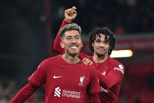 <p>Firmino helped the Reds win their first league title in 30 years in 2020</p>