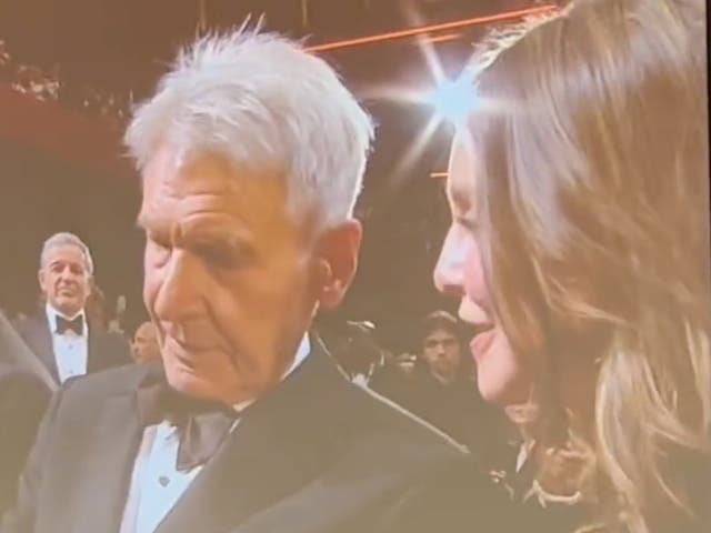 <p>Harrison Ford and Calista Flockhart at Cannes premiere of ‘Indiana Jones and the Dial of Destiny’</p>
