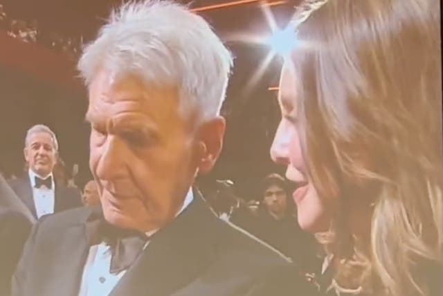 <p>Harrison Ford and Calista Flockhart at Cannes premiere of ‘Indiana Jones and the Dial of Destiny’</p>