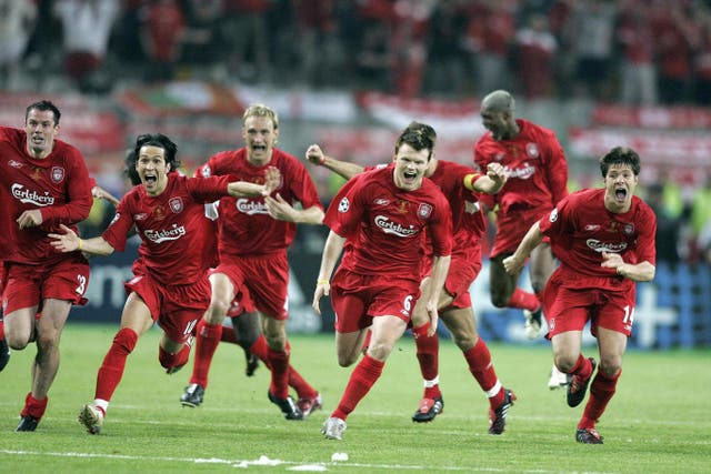 Liverpool won the 2005 Champions League with a great comeback (Phil Noble/PA)