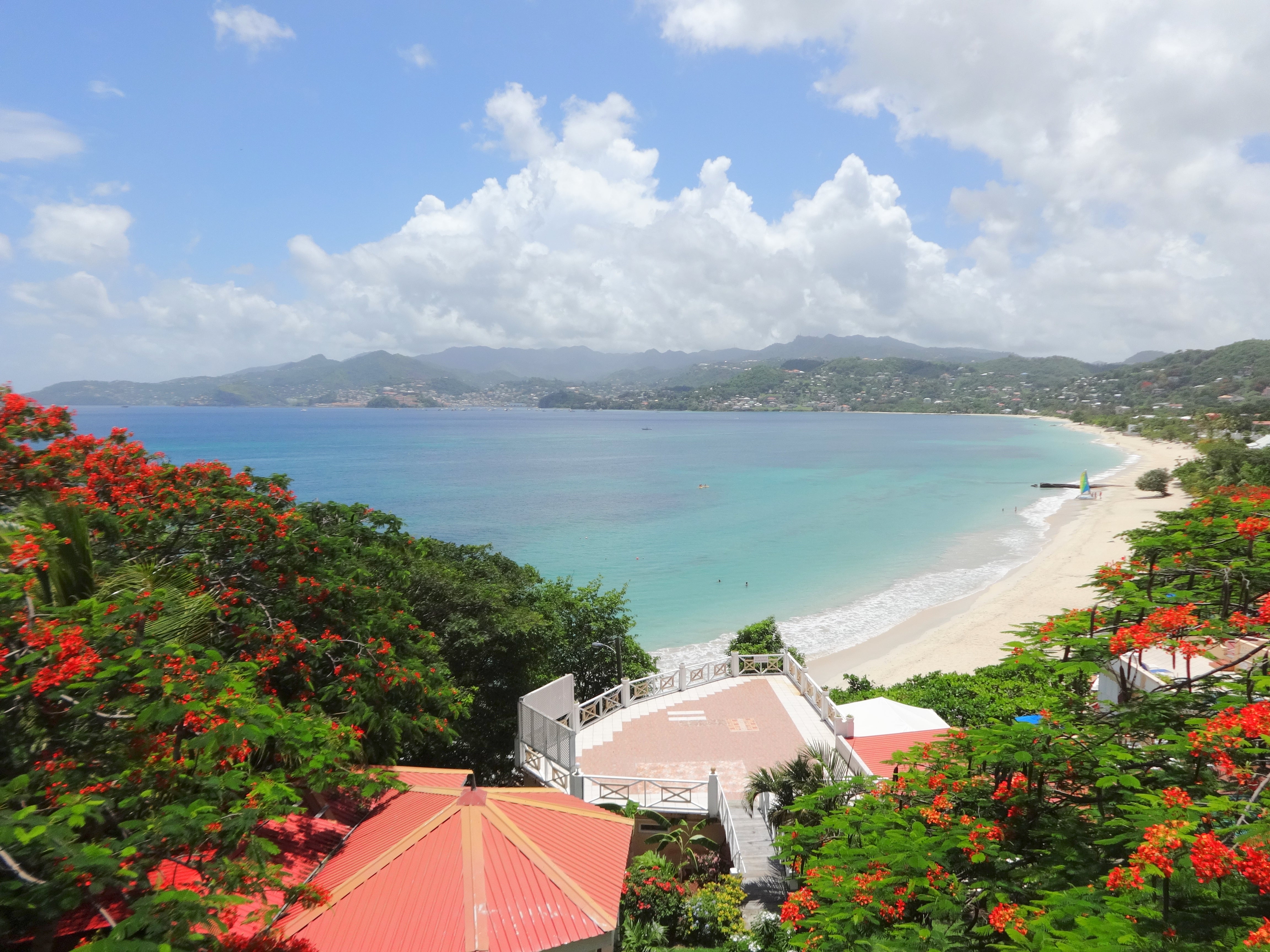 A hilltop view of Grand Anse, Grenada