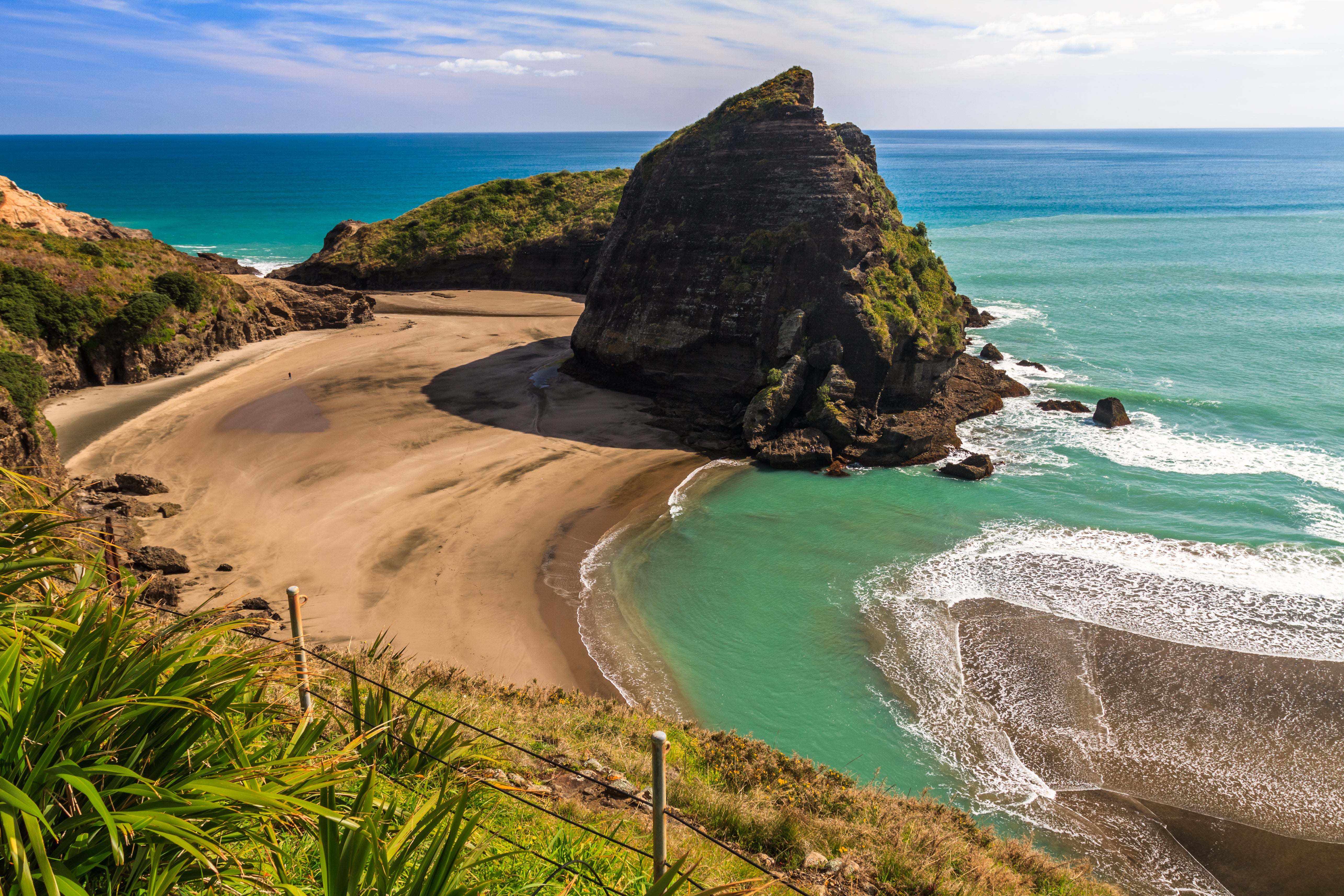 Piha Beach’s west coast in Auckland