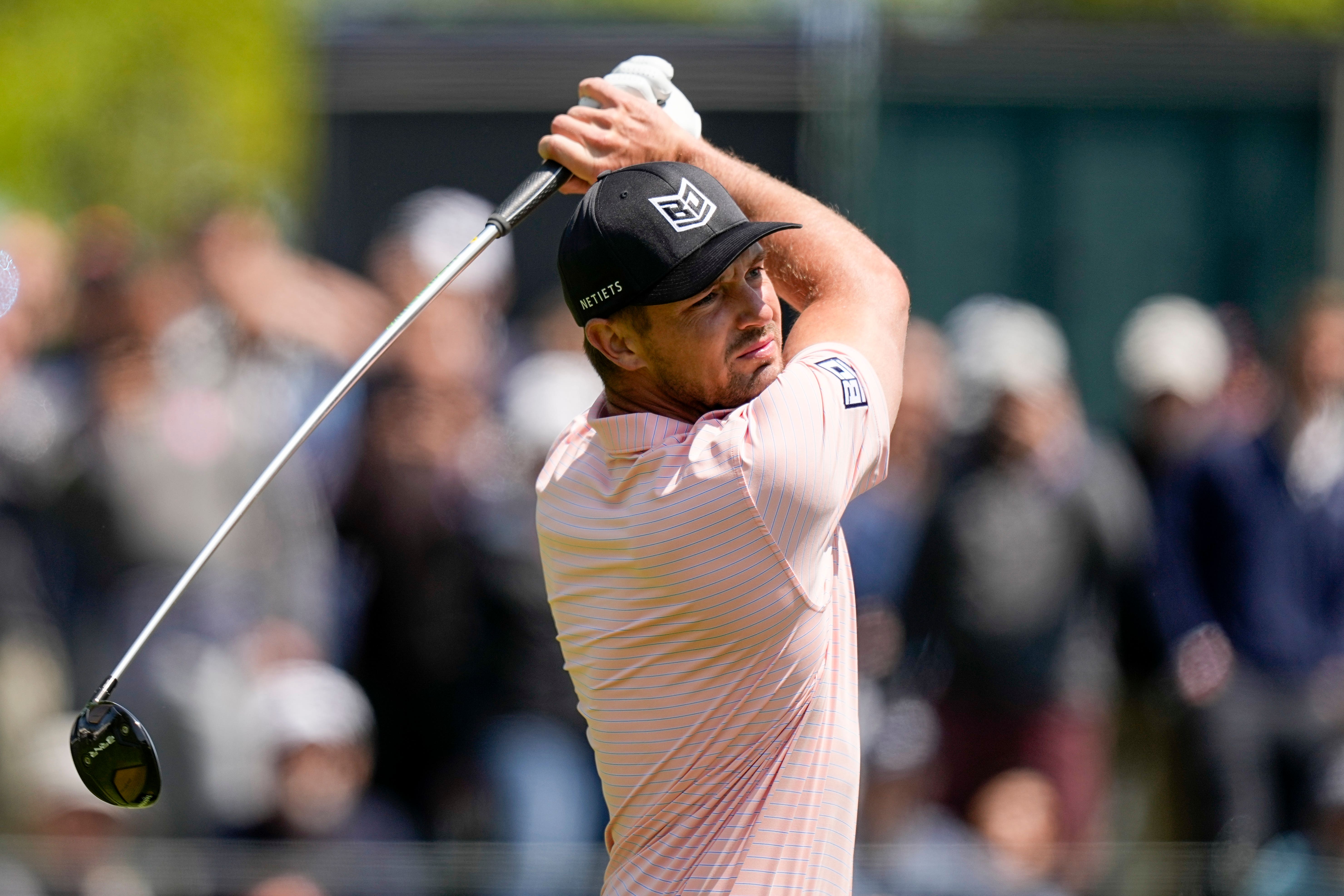 Bryson DeChambeau held a one-shot lead after the completion of the delayed first round at Oak Hill (Eric Gay/AP)