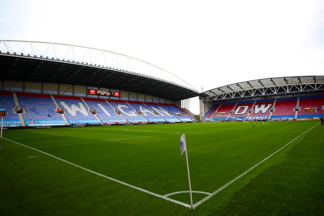 Wigan have been docked four points for the start of the League One season in August (Tim Goode/PA)