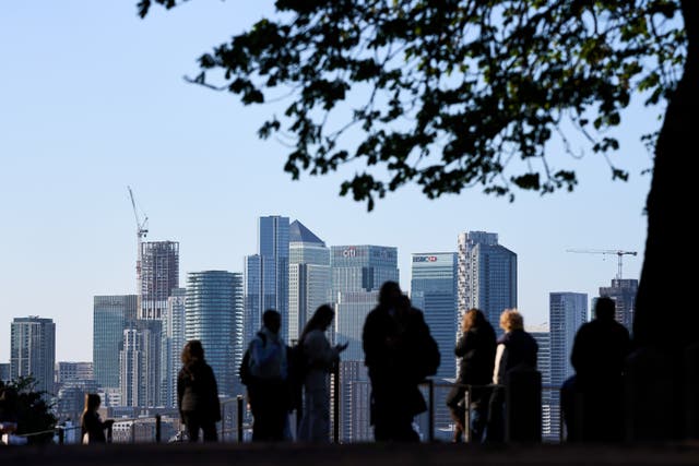 Canary Wharf in London (John Walton/PA)