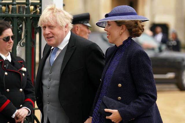 Former prime minister Boris Johnson and his wife Carrie Johnson are expecting their third child (Andrew Milligan/PA)