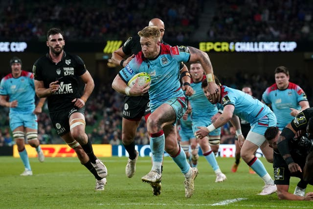 Kyle Steyn scored two of Glasgow’s tries (Brian Lawless/PA)