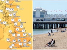 Mapped: Hottest places in the UK this weekend