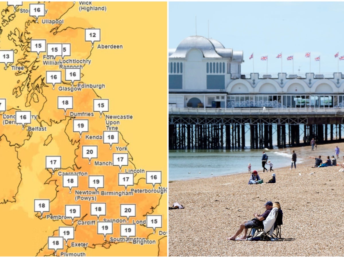Mapped: Hottest places in the UK this weekend