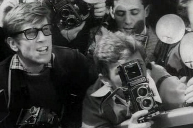 <p>Paparazzo in Fellini’s ‘La Dolce Vita’ from 1960</p>