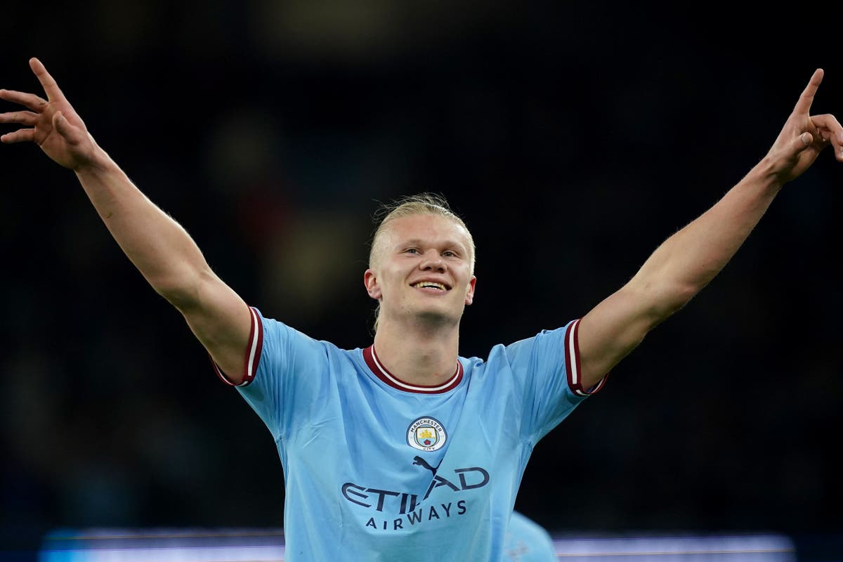 Haaland mencetak pukulan telak saat Man City mengamankan gelar Liga Premier lainnya
