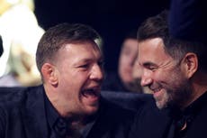 Eddie Hearn and Conor McGregor had ‘friendly row’ after KO of Irish boxer Gary Cully