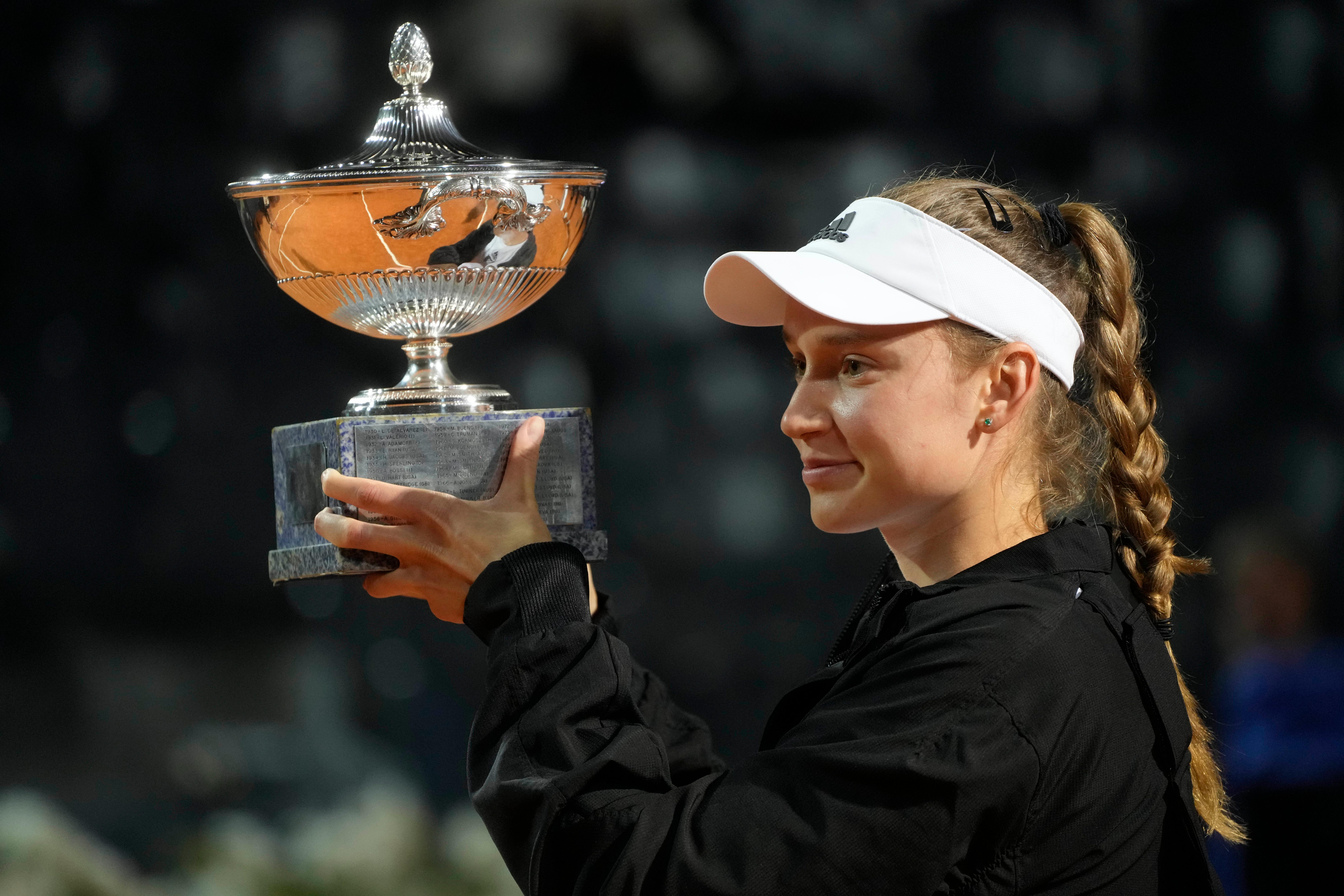 Elena Rybakina is the Italian Open champion (Gregorio Borgia/AP)
