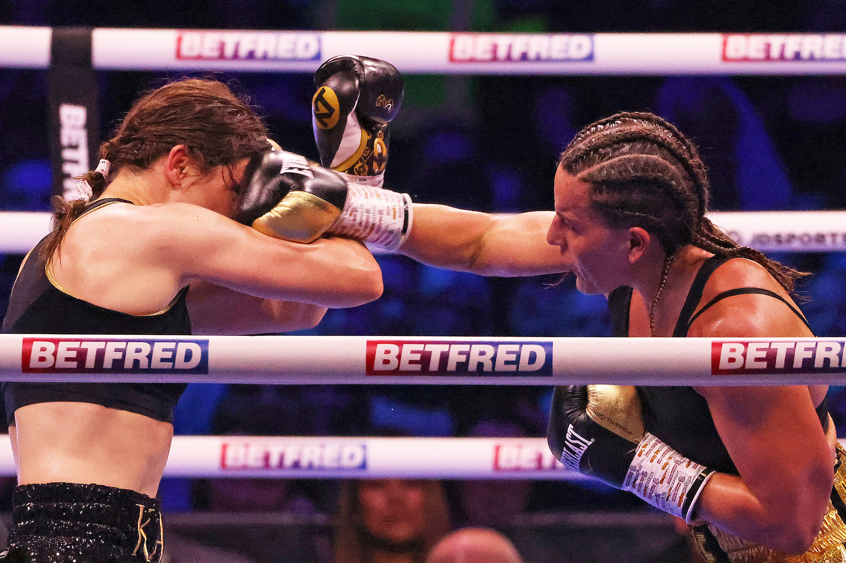 Chantelle Cameron (right) famously became the first fighter to beat Katie Taylor, in 2023