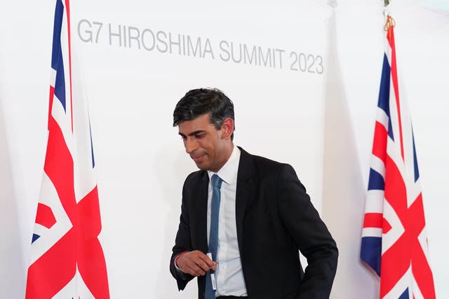 Prime Minister Rishi Sunak said he was considering a range of options to bring down migration numbers (Stefan Rousseau/PA)