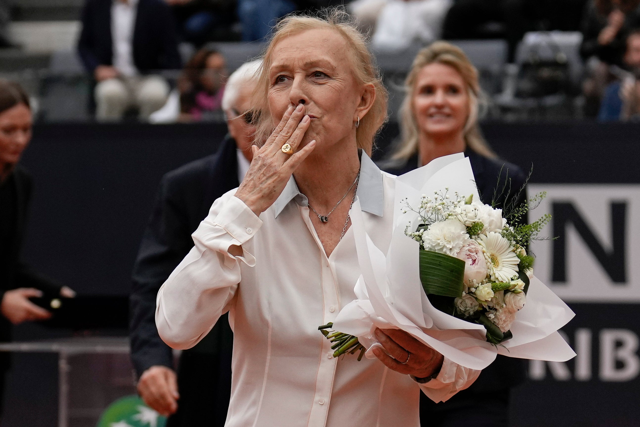 Martina Navratilova, the 18-time Grand Slam singles champion, at the Italy Tennis Open earlier this year